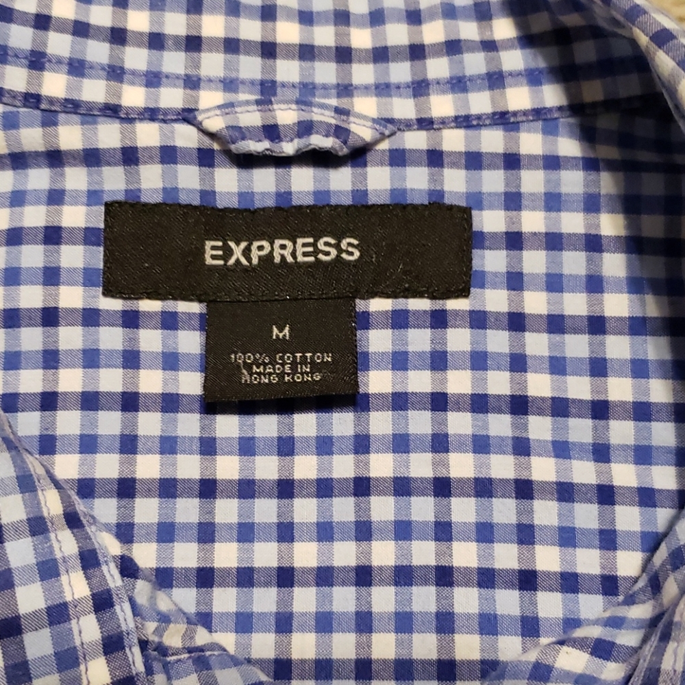 Express Medium Checkered Button Down. - image 3